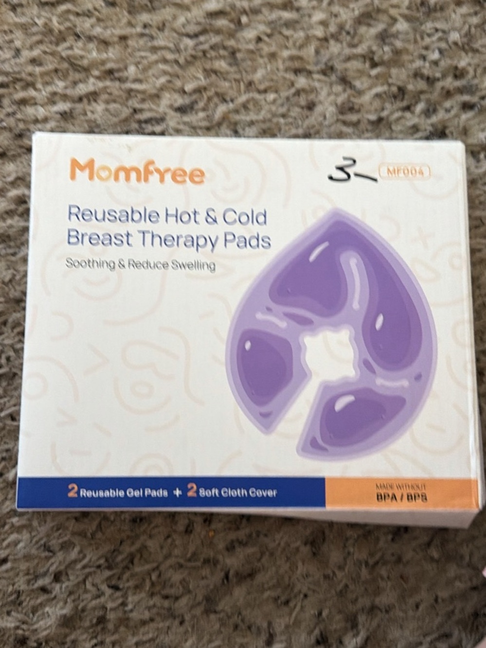 Purple Reusable Hot & Cold Breast Therapy Pads